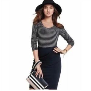 Cabi | Gray Blair Striped Long Sleeve Tunic Top Shirt size Small style 3053